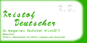 kristof deutscher business card